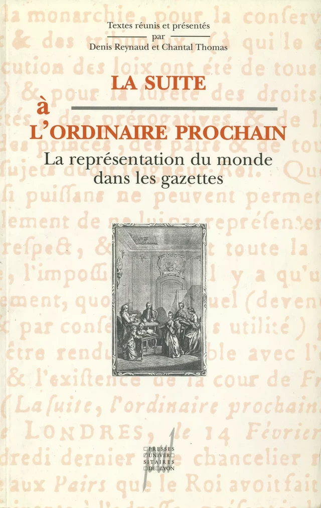 La Suite à l'ordinaire prochain -  - Presses universitaires de Lyon