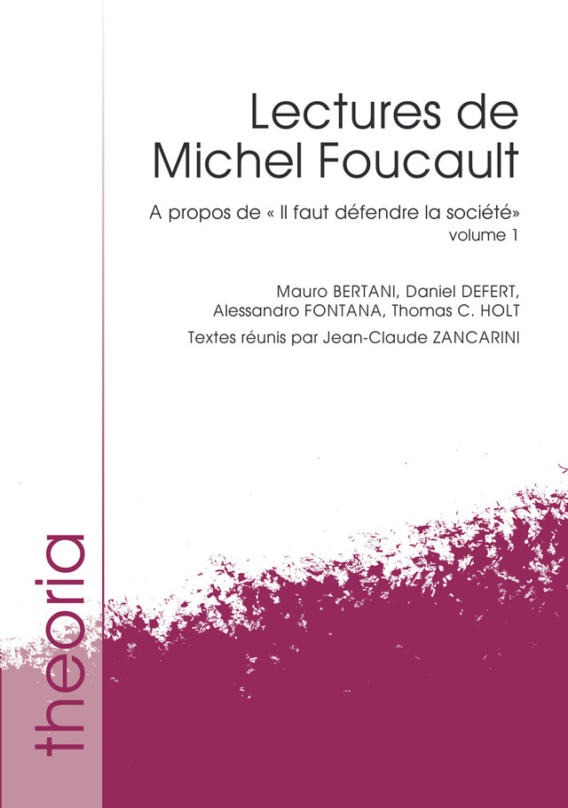 Lectures de Michel Foucault. Volume 1 -  - ENS Éditions