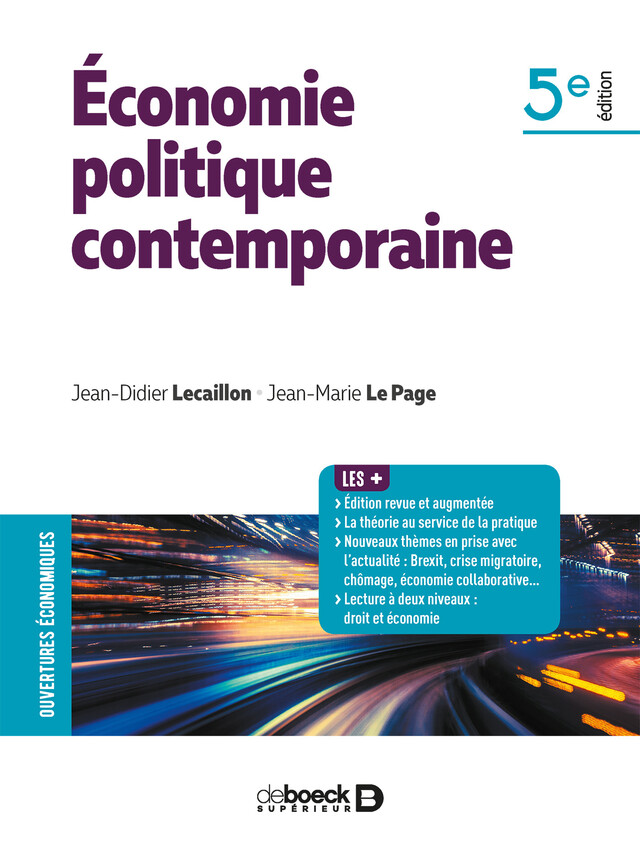 Économie politique contemporaine - Jean-Marie le Page, Jean-Didier Lecaillon - De Boeck Supérieur
