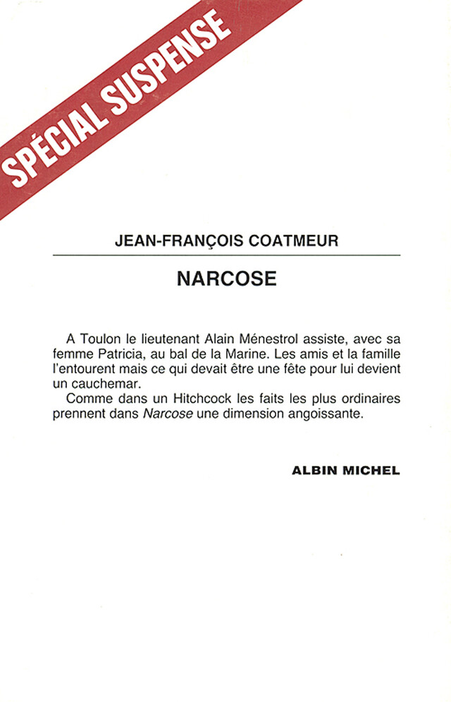 Narcose - Jean-François Coatmeur - Albin Michel