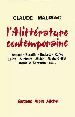 L'Alittérature contemporaine