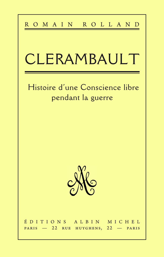 Clérambault - Romain Rolland - Albin Michel