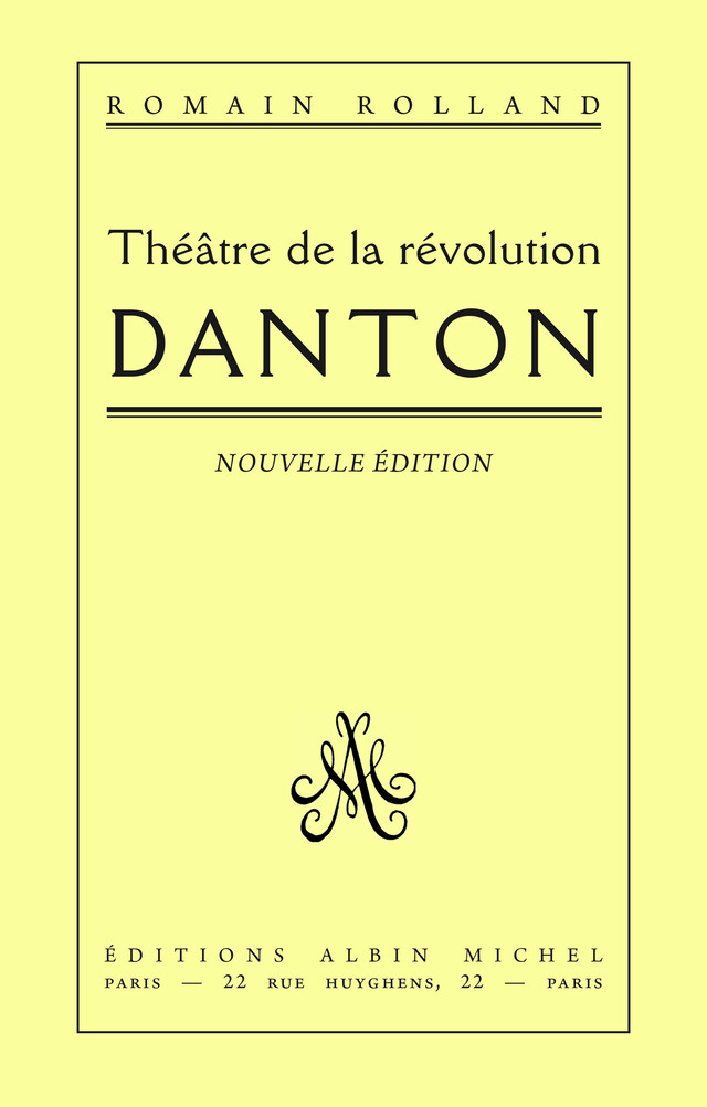 Le Théâtre de La Révolution - Romain Rolland - Albin Michel