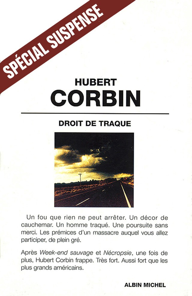 Droit de traque - Hubert Corbin - Albin Michel
