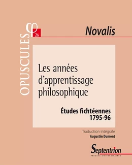 Les années d’apprentissage philosophique