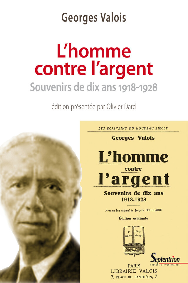 L’homme contre l’argent - Georges Valois - Presses Universitaires du Septentrion