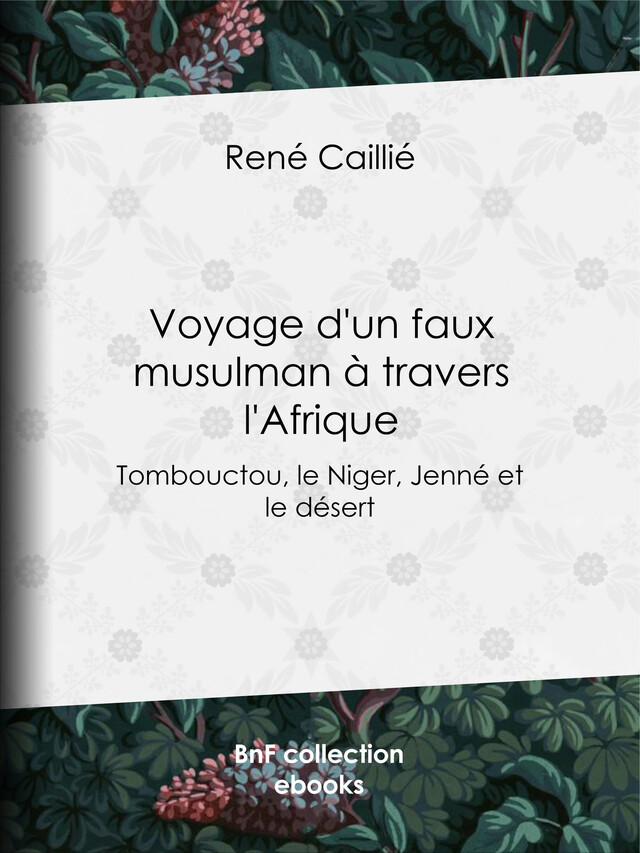 Voyage d'un faux musulman à travers l'Afrique - René Caillié - BnF collection ebooks