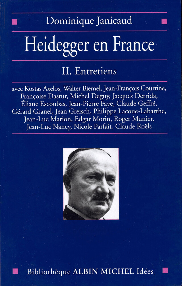 Heidegger en France - tome 2 - Dominique Janicaud - Albin Michel
