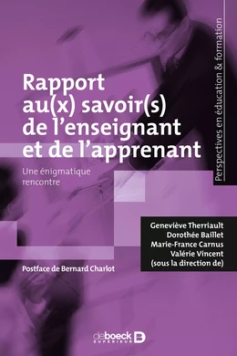 Le rapport au(x) savoir(s) de l'enseignant et de l'apprenant