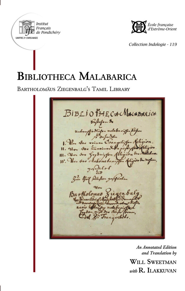 Bibliotheca Malabarica -  Bartholomaus - Institut français de Pondichéry