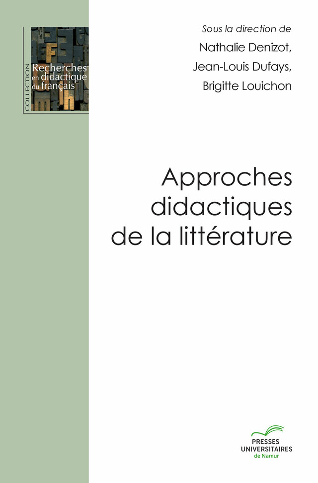 Approches didactiques de la littérature -  - Presses universitaires de Namur