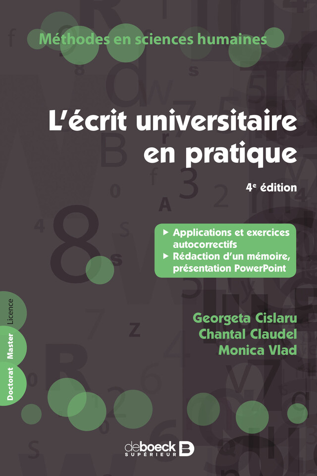L'écrit universitaire en pratique - Georgeta Cislaru, Chantal Claudel, Monica Vlad - De Boeck Supérieur
