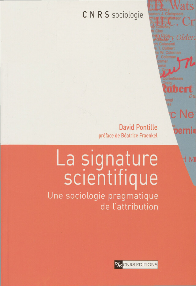 La signature scientifique - David Pontille - CNRS Éditions via OpenEdition
