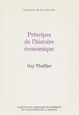 Principes de l’histoire économique