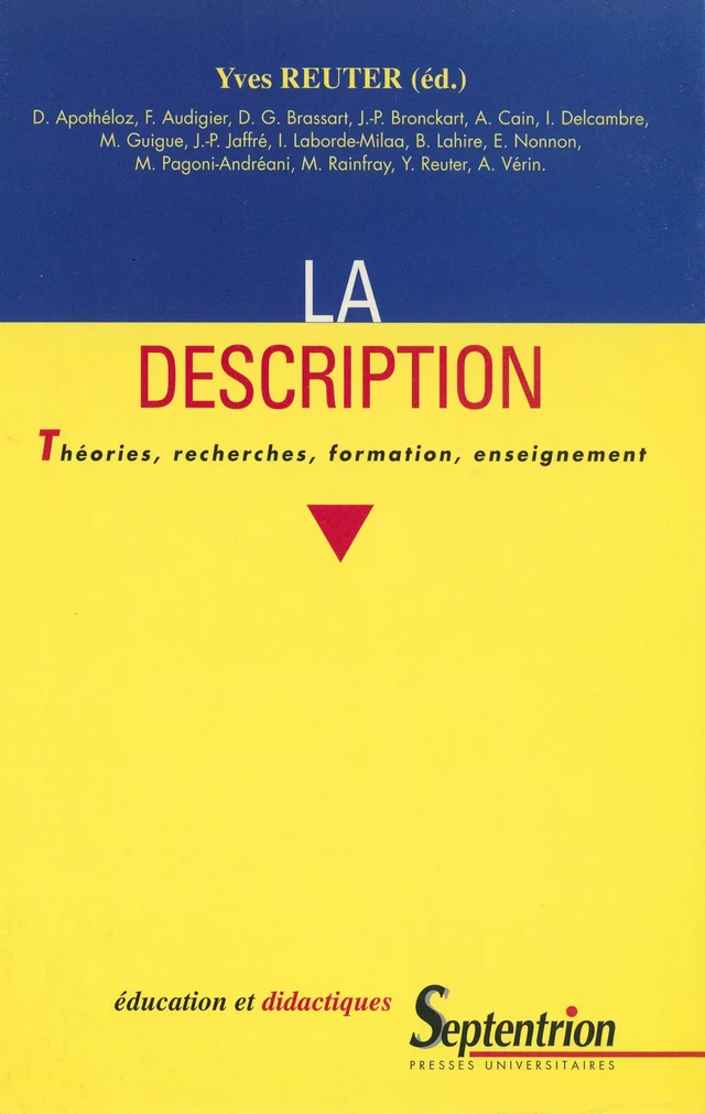 La description -  - Presses Universitaires du Septentrion