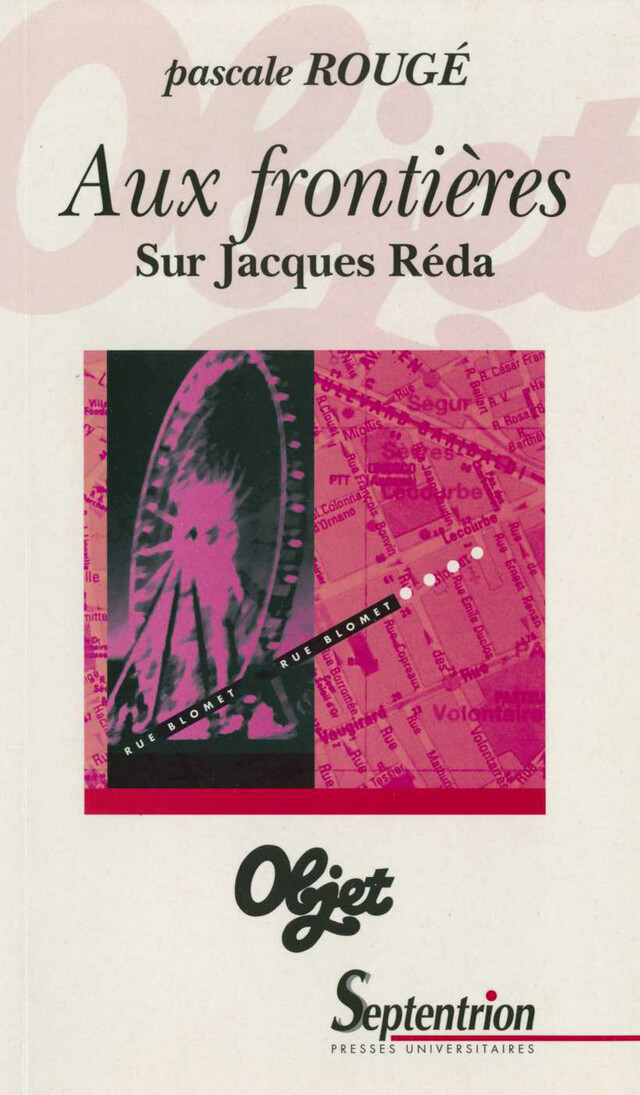 Aux frontières. Sur Jacques Réda - Pascale Rougé - Presses Universitaires du Septentrion