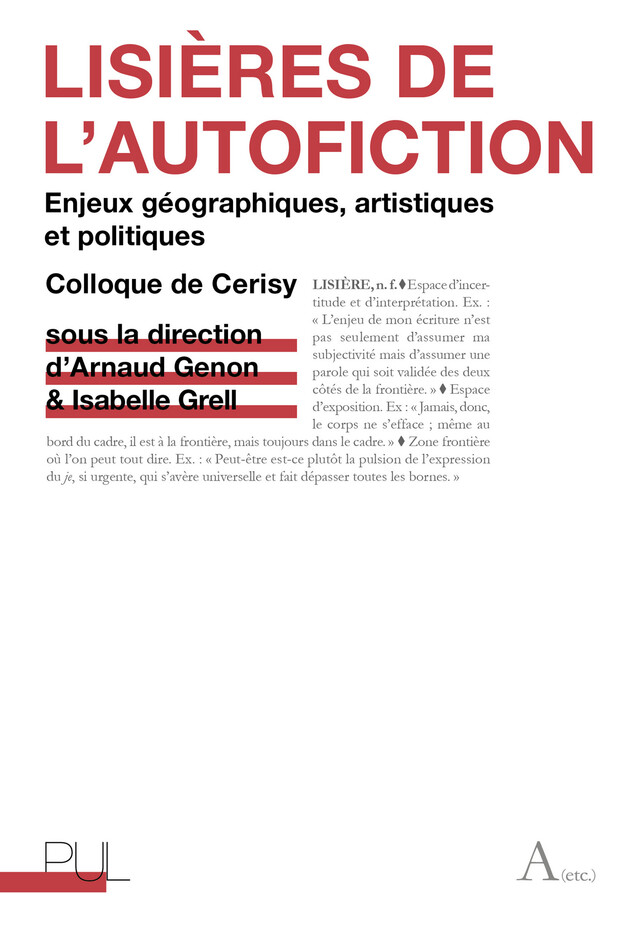 Lisières de l’autofiction -  - Presses universitaires de Lyon