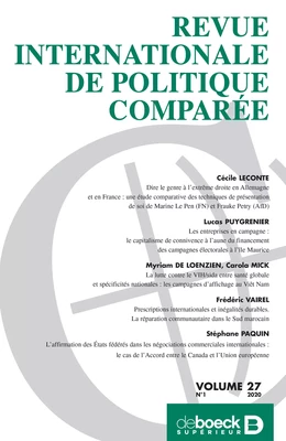 Revue internationale de politique comparée