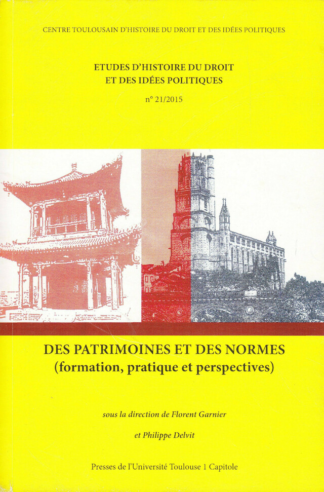 Des patrimoines et des normes -  - Presses de l’Université Toulouse 1 Capitole