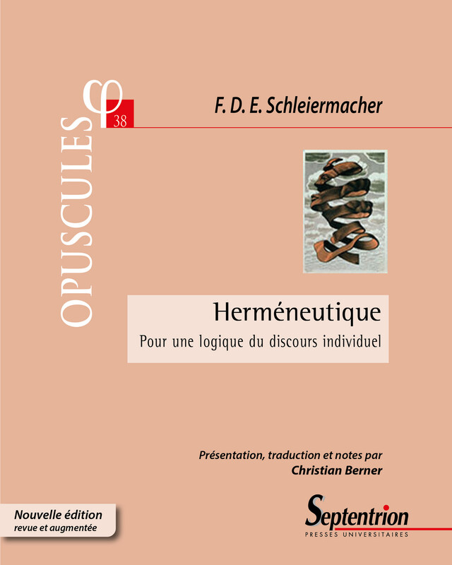 Herméneutique - Friedrich Daniel Ernst Schleiermacher - Presses Universitaires du Septentrion