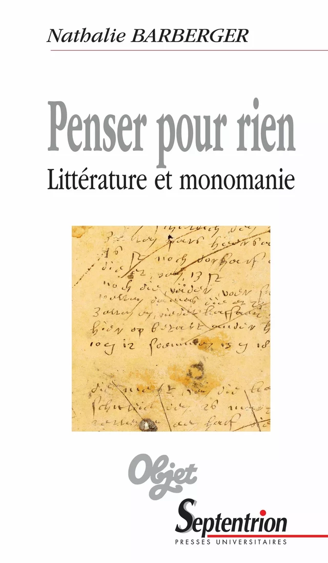 Penser pour rien - Nathalie Barberger - Presses Universitaires du Septentrion