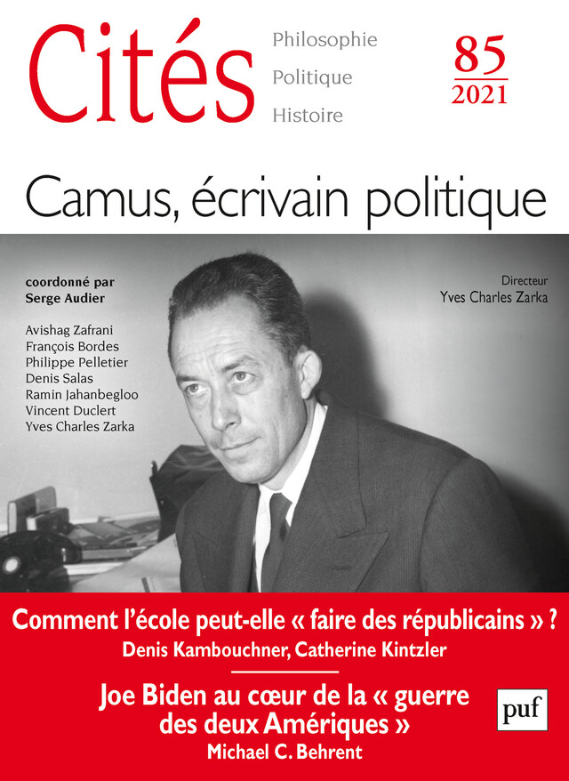 CITES N° 85, 2021-1 - Yves-Charles Zarka - Revues Humensis