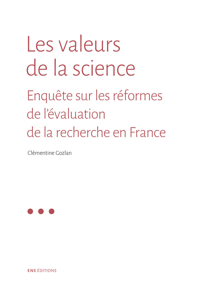 Les valeurs de la science - Clémentine Gozlan - ENS Éditions