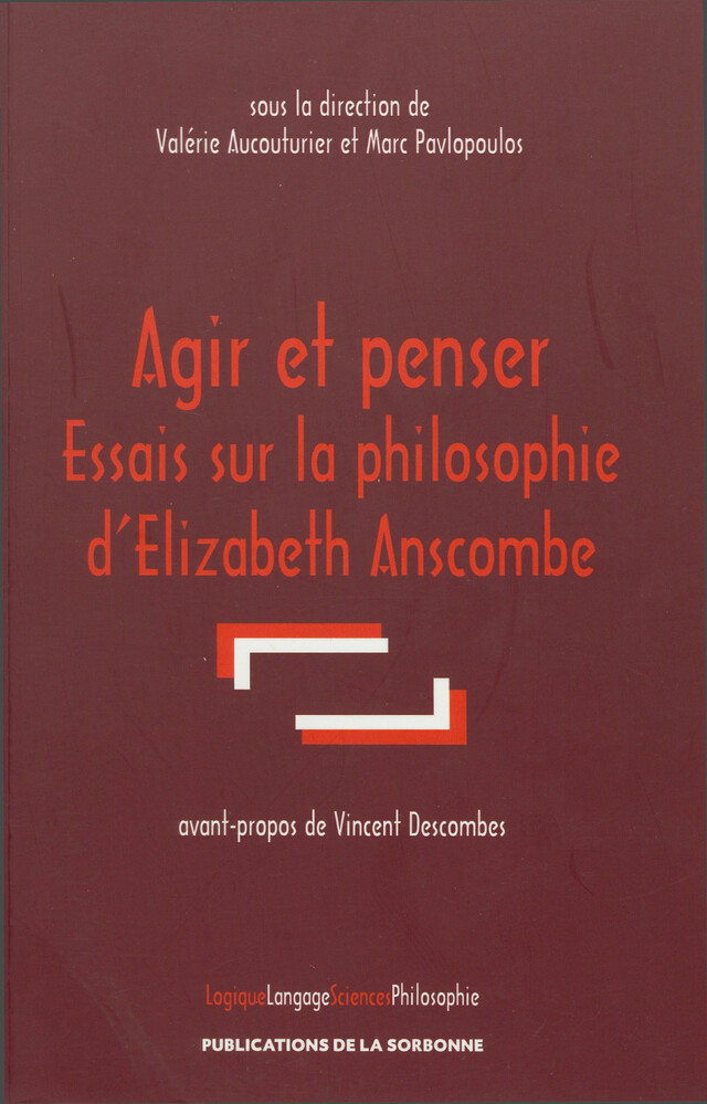 Agir et penser -  - Éditions de la Sorbonne