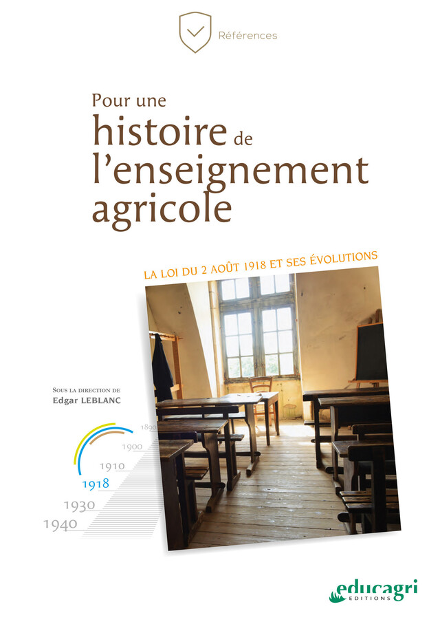 Pour une histoire de l'enseignement agricole - Edgar Leblanc - Éducagri éditions