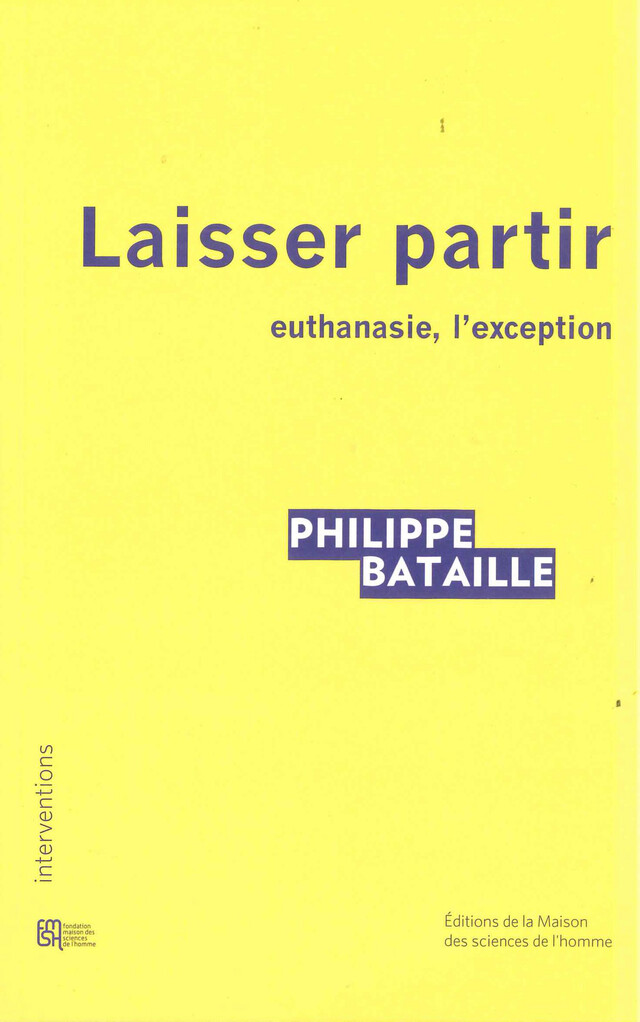 Laisser partir - Philippe Bataille - Éditions de la Maison des sciences de l’homme