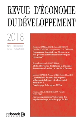 Revue d'économie du développement