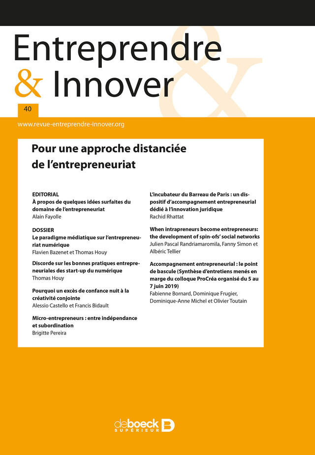 Entreprendre & Innover -  Collectif - Revues De Boeck Supérieur