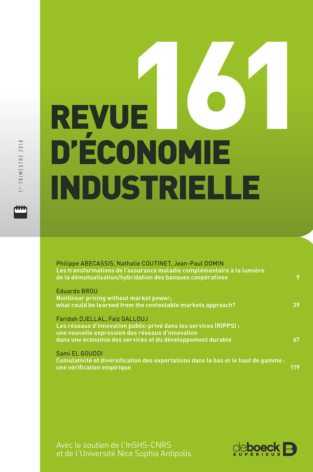 Revue d'économie industrielle -  Collectif - Revues De Boeck Supérieur
