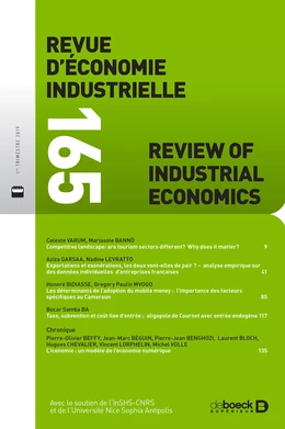 Revue d'économie industrielle