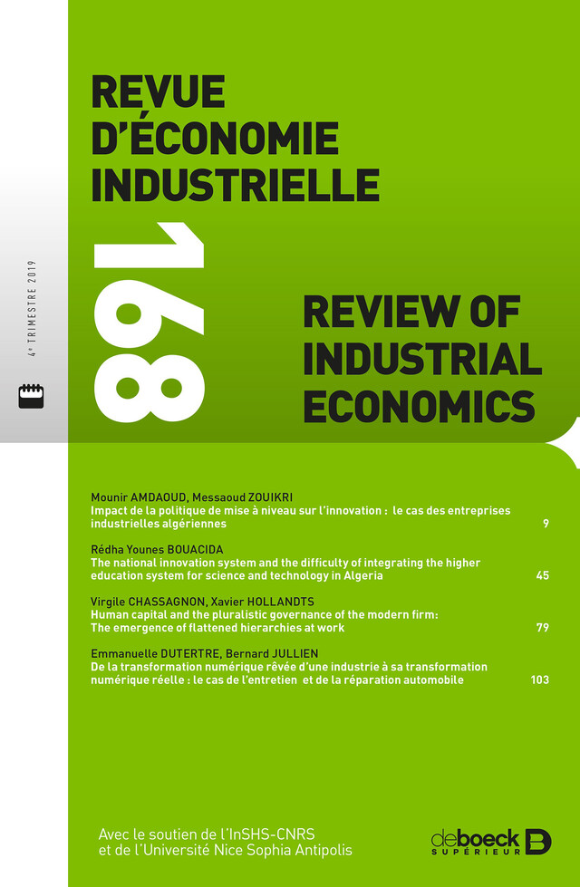 Revue d'économie industrielle -  Collectif - Revues De Boeck Supérieur