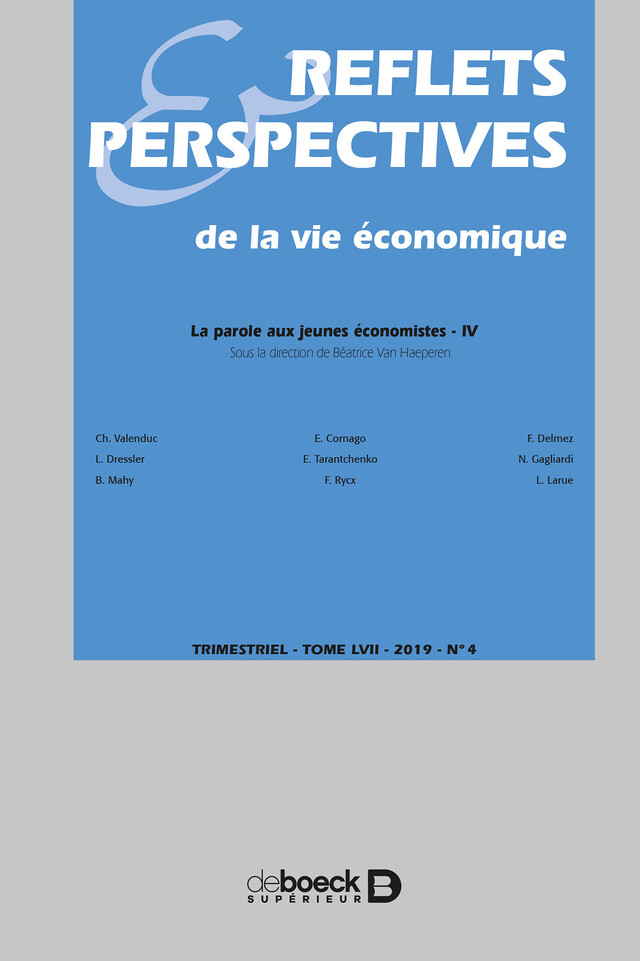 Reflets et perspectives de la vie économique -  Collectif - Revues De Boeck Supérieur