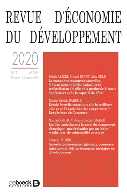 Revue d'économie du développement