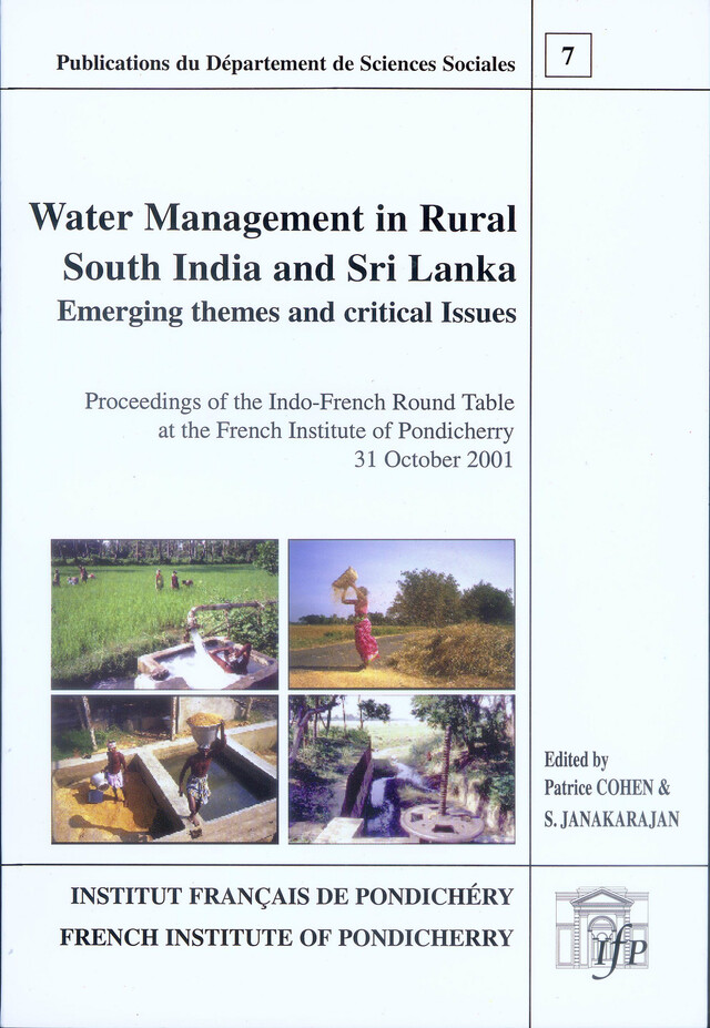 Water management in rural South India and Sri Lanka -  - Institut français de Pondichéry