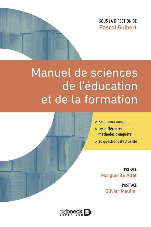 Manuel de sciences de l'éducation et de la formation - Olivier Maulini, Pascal Guibert - De Boeck Supérieur