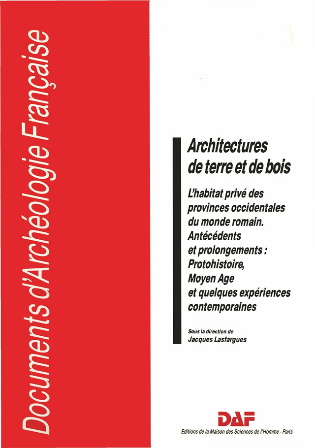 Architectures de terre et de bois -  - Éditions de la Maison des sciences de l’homme