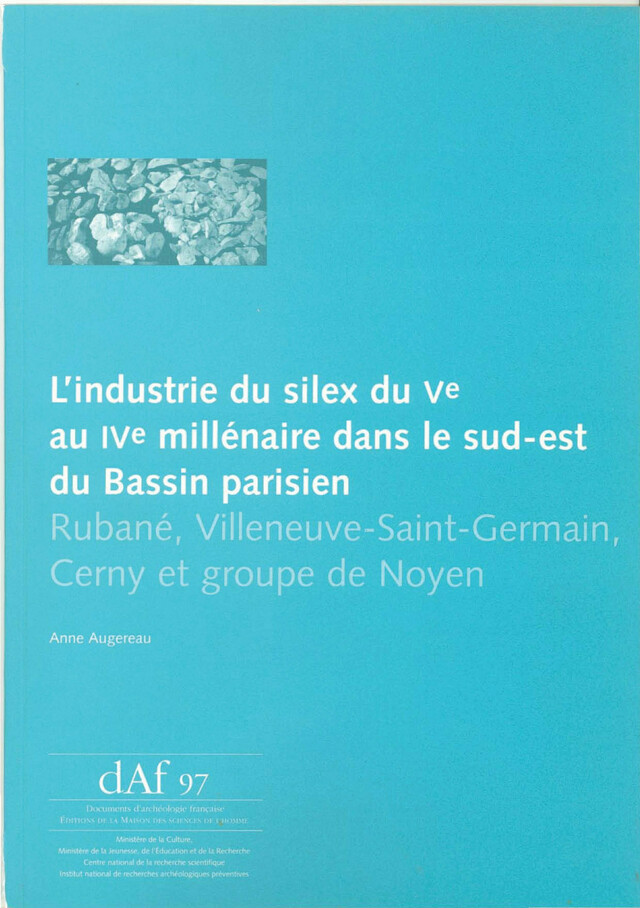 L’industrie du silex du Ve au IVe millénaire dans le sud-est du Bassin parisien - Anne Augereau - Éditions de la Maison des sciences de l’homme