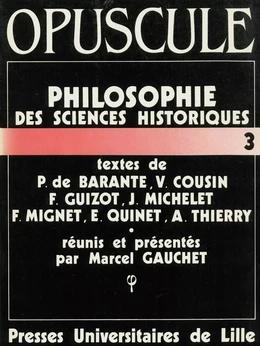 Philosophie des sciences historiques