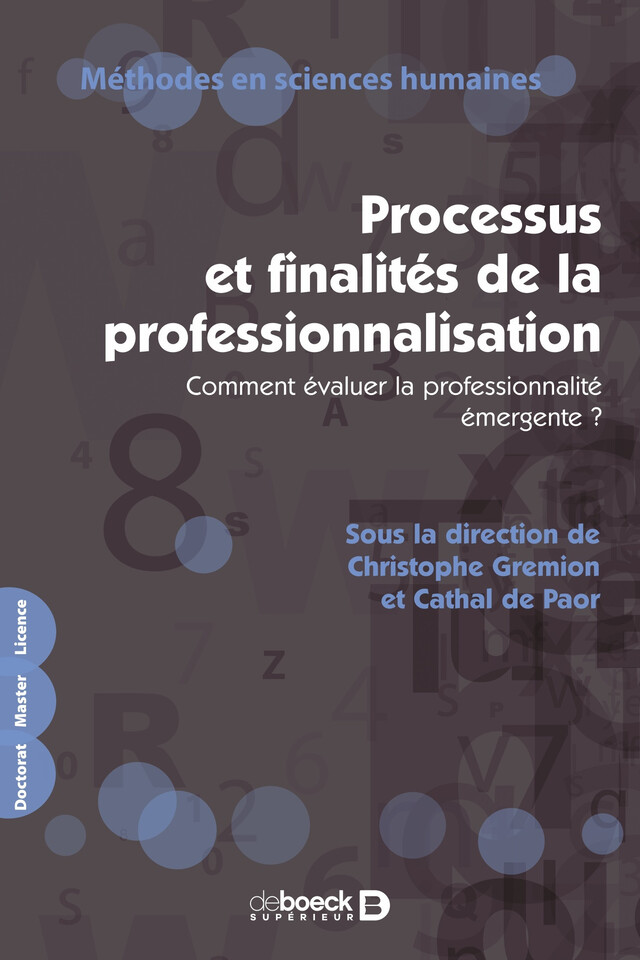 Processus et finalités de la professionnalisation -  Collectif, Christophe Gremion, Cathal de Paor - De Boeck Supérieur