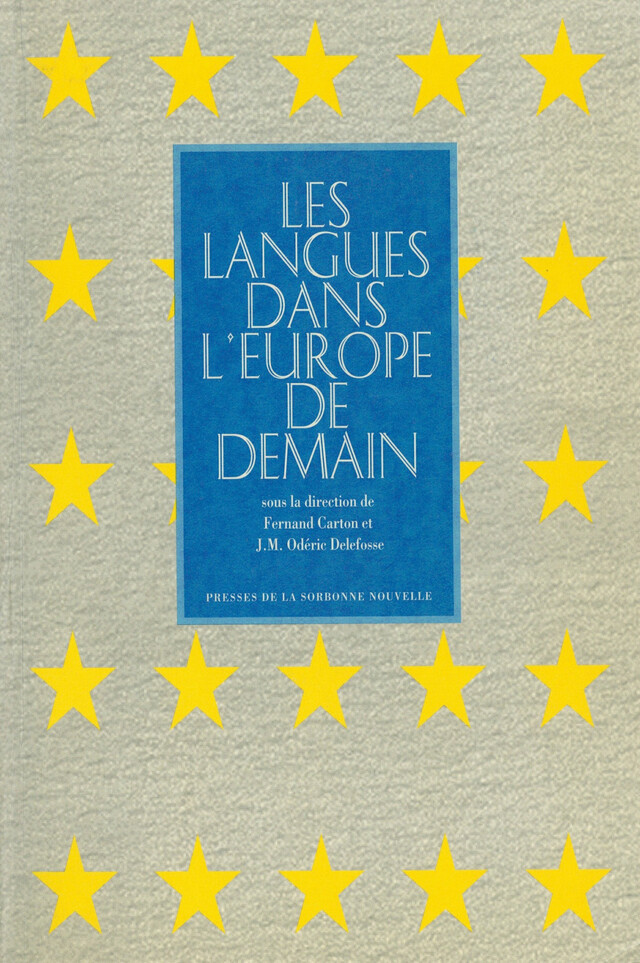 Les langues dans l’Europe de demain -  - Presses Sorbonne Nouvelle via OpenEdition