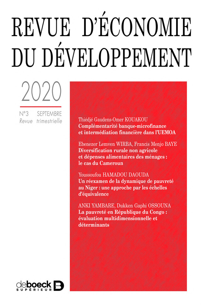 Revue d'économie du développement n° 343 -  Collectif - Revues De Boeck Supérieur