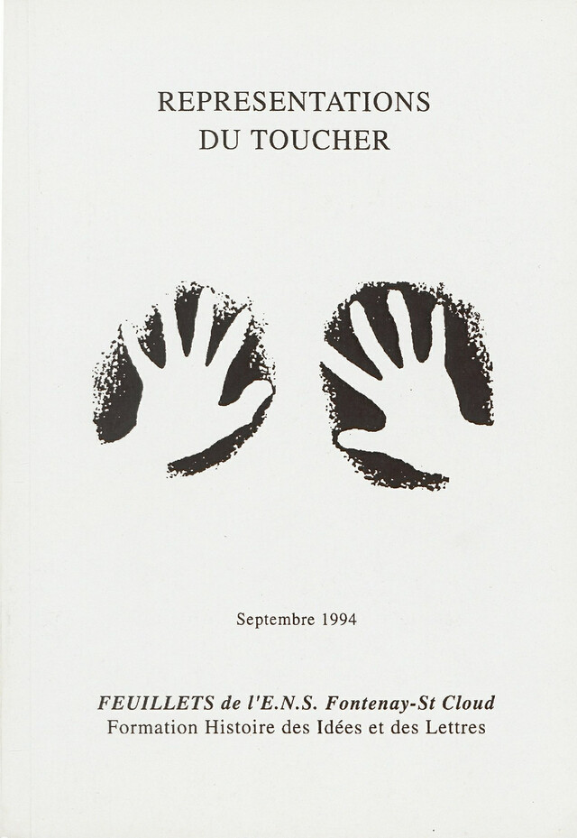 Représentations du toucher -  - ENS Éditions