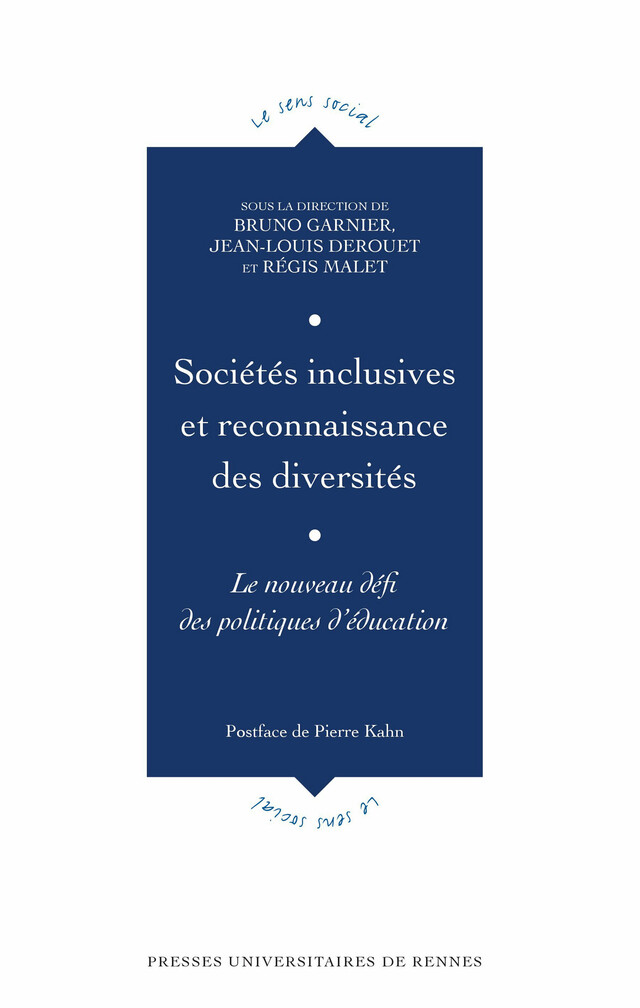 Sociétés inclusives et reconnaissance des diversités -  - Presses universitaires de Rennes