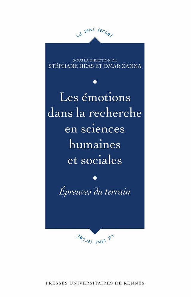 Les émotions dans la recherche en sciences humaines et sociales -  - Presses Universitaires de Rennes