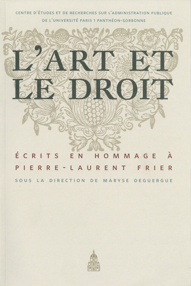 L’art et le droit -  - Éditions de la Sorbonne