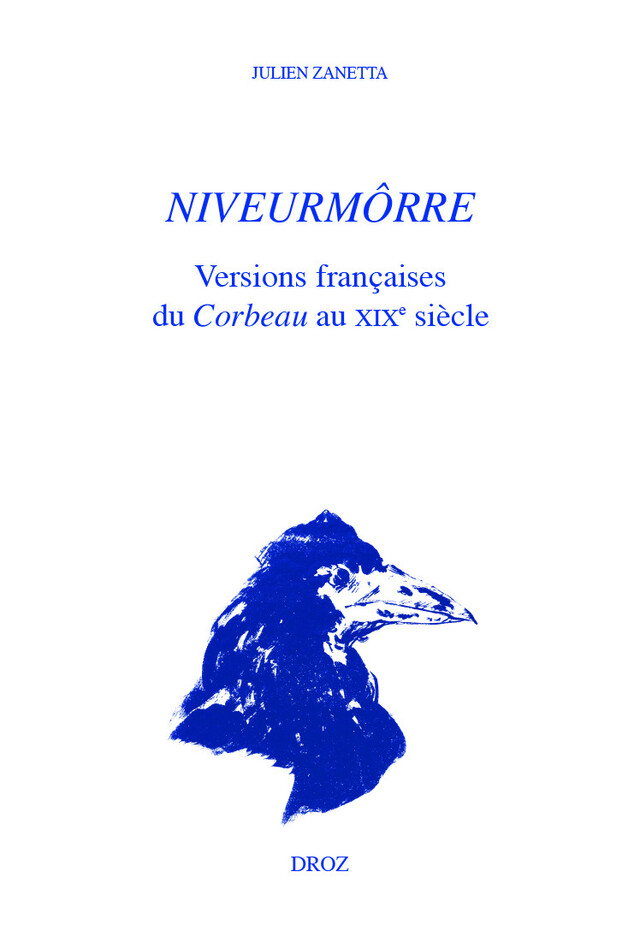 Niveurmôrre - Julien Zanetta - Librairie Droz